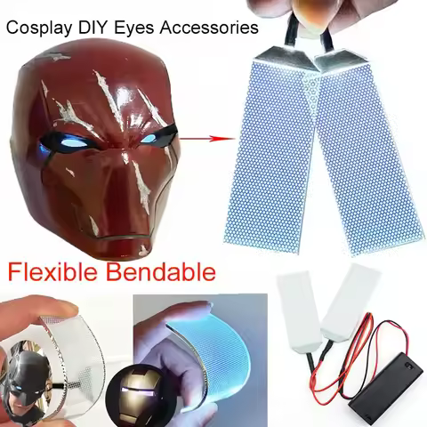 DIY Crop-able Flexible Bendable Eye Light for Halloween Iron Man Diffuse Exhibition Mask Helmet Eyes