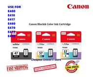 {ORIGINAL} Canon PG-47 Black (15ML) / CL-57 Color (13ml) / CL-57S colors (8.7ml) Ink Cartridge For Printer E400/E410/E417/E460/E470/E477/E480