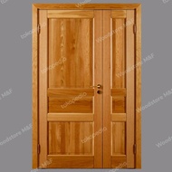 Pintu kayu jati solid pintu rumah 2 daun minimalis simpel elegan murah