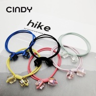 2Pcs Fashion Basic Square Crystals Candy Colour Hair Tie 2 Layers Hair Accessories Ikat Rambut 糖果色简约