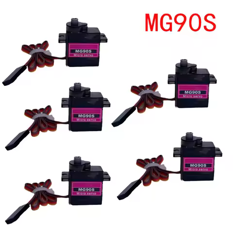 MG90S Servo 1/3/5/10/50 Pcs All Metal Gear Upgraded Version 9g SG90 For Airplane Helicopter Car Boat