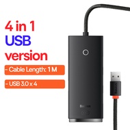 Baseus 5 in 1 USB C HUB USB to Type C Multi Adapter 4 USB 3.0 Ports Type-C Adapter For Laptop Macboo