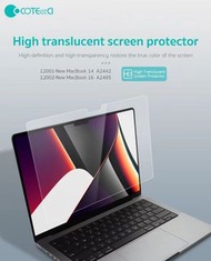 Coteetci Macbook Pro 14”/16” 2021 高清螢幕保護貼