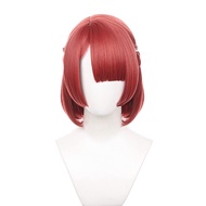 XiongXiongLe Short Wine Red Wig Cosplay Teieri Anri Game Blue Lock Men Costume Heat Synthetic Bob He
