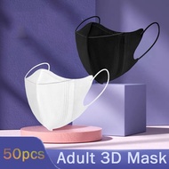 Fast Shipping 3D face mask 50pcs Adult 3D Mask High Quality 3D Duckbill Mask th666mask located solid