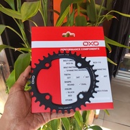 Chainring oval bcd 104 symmetric oxo chainring crank oval narrow wide 36t