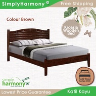 SHSB Kroasia Queen Size /King Size Solid Wood Bed / Katil Kayu / Solid Wood Bed / Queen Size