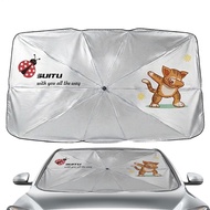 Car Windshield Sunshade Umbrella Auto Window Blocking Sunlight Cover Foldable Car Umbrella Sunshade 