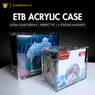 Premium Acrylic Pokemon ETB / Booster Box Display Case with Magnetic Lid - Anti-UV Scratch-Resistant