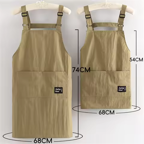 Fashion Strap Style Apron Waterproof Anti-fouling Nail Art Cafe Workwear Sleeveless Catering Waiter 