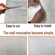 20pcs 2.7m2 Black 3d Foam Brick Pattern Wall Sticker With Strong Coverage, Waterproof, Moistureproof