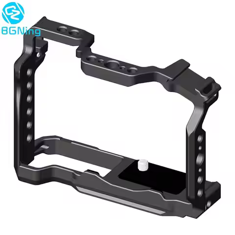 R50 Camera Cage Rig for Canon EOS R 50 Protective Frame Extension DIY Kit 1/4 3/8 Cold Shoe DSLR Tri