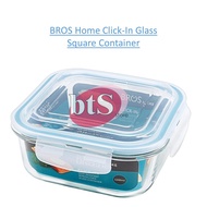 BROS Home Click-In Glass Square Container