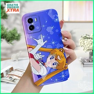Feilin Acrylic Hard case Compatible For Vivo Y01 Y01A Y12 Y12A Y12S Y15 Y15S Y15A Y15C Y17 Y19 aesthetics Mobile Phone casing Sailor Moon Pattern Cute Accessories hp casing case full cover