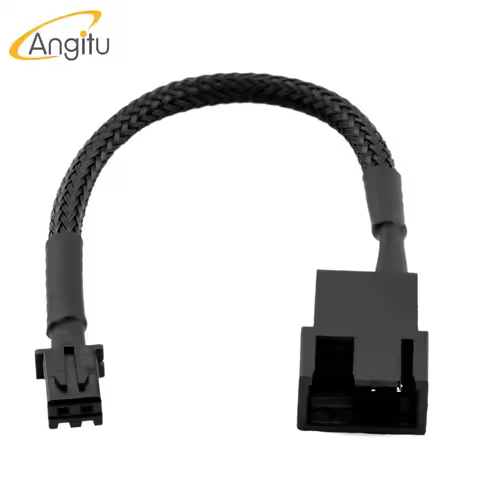 Angitu 2pin Graphic Fan Adapter Cable to 4Pin GPU Motherboard Fan/PWM Card Com GPU to CPUpatible wit