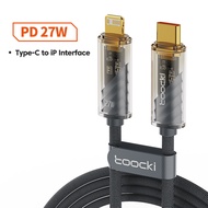 Toocki 100W USB Type C ถึง Type C เป็น Type C สายเคเบิ้ลสำหรับ Samsung Xiaomi โปร่งใส Realme สาย PD Type C 100W 60W ชาร์จเร็วสำหรับ Macbook