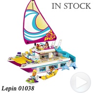 Lepin 01038 Friends Girl Series 651pcs Building Blocks toys Sunshine Catamaran girls Bricks toy gift