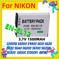 3.7V 1500MAH EN-EL12 Battery For NIKON CoolPix S8200 S9300 S6000 S6100 S6200 S610 S620 S630 S640 S63