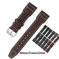 Genuine Leather Watch Band For IWC Big Pilot Spitfire TOP GUN Brown Black Cowhide Watch Strap 20mm 21mm 22mm Wristband Accessory