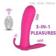 3-In-1 Pleasures - Adult Vibrator With Wireless Remote Controller - Multi Spots Simulation
