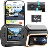 DDPAI 4K Dashcam Car Front Rear Dual STARVIS 2 IMX678 60FPS HDR Dash Cam with Integrated 32GB eMMC, 