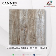 Keramik Lantai Cannes 40x40 Cendana Grey Matt Rustic Kasar