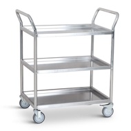 Shopping cart shopping cart shopping cart304Kitchen Goods Small Cart Three-Layer Stainless Steel Sta