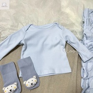 (Ready Stock) Baby Boy RL Lil’ Snuggle Long Sleeve Top with Embroidered Logo | Newborn Baby OOTD Out