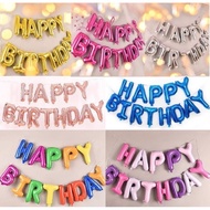 Self Inflating Happy Birthday Banner Foil Balloon Bunting Letters Balloon Decor
