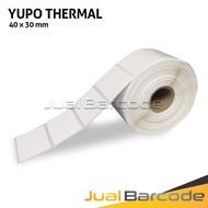 Yupo Thermal Barcode Label 40x30mm 40x30 Sticker 40 x 30 mm contents 1000