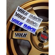 Rim Sticker Rays Volk Racing Te37 1set(8pcs)/Te37Auto Options Sticker VOLK RAYS/Te37 Sticker Rays