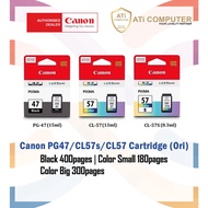 Canon PG47 Black / CL57s &amp; CL57 Color Original Ink Cartridge (E410/E470/E4570/E3370/E400/E460)