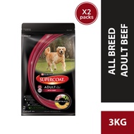 PURINA Supercoat Adult All Breed Beef Dry Dog Food (2 x 3kg)