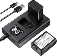 ENEGON NP-FW50 Battery 3 x 1300 mAh and 3 Bay LCD Charger Kit for Sony Alpha A6000 A6300 A6400 A6500