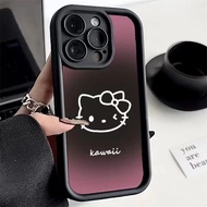 Dark purple Hello Kitty iPhone 15 phone case Phone14pro Dopamine phone case xs phone case Simple Dar