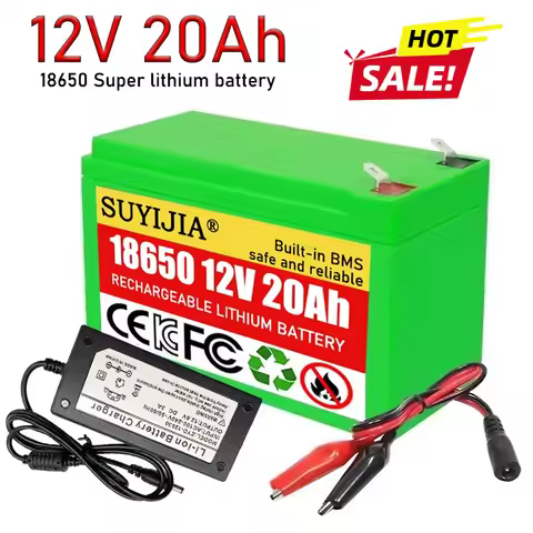 12V 12Ah 20Ah 18650 Battery Pack 18650 Lithium Battery Recharable Solar Storage Battery Electric Lig