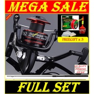 COMBO FISHING ROD SET BERKUALITI. PROMOSI SPINNING ROD DAN REEL. PROMOTION SPINNING ROD & REEL COMBO