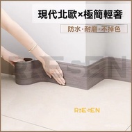 +Baseboard Sticker Imitation Wood Grain Baseboard Self-Adhesive Wall Bedroom Corner Line Decorative 