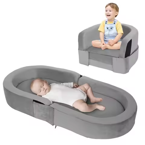 Wanan Toddler Travel Bed Removable and Washable Portable Toddler Portable Bed Foldable Toddler Bed f