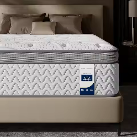 Full Mattress 12 Inches - Medium Firm Hybrid Cooling Mattresses - Thicker 2mm Steel for Shoulder/Lum