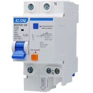 Anti Contact RCBO+MCB DZ47LE-63 1P+N 6A 10A 16A 20A 25A 32A 40A 50A 63A ELCB With LED Indicator