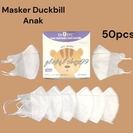 MASKER DUCKBILL ANAK PUTIH POLOS DUCKBILL ITC ANAK 50PCS