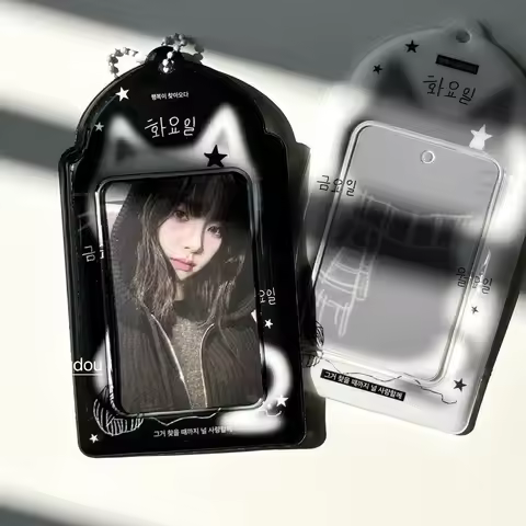 Kpop Photocard Holder, 3 Inch Cute PVC Photo Card Holder fof Kpop Album Idol Card Credit ID Bank Car