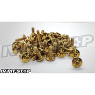 Screw gold Coverset / Screw Windshield L key 5mm For Rs150/Rfs150/Sym185/R15/R25/ninja250/Universal