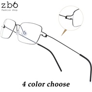 Kính Mắt Không Vít Kính Đọc Sách Chống Bức Xạ Kính Mắt Nam Nữ Gọng Hợp Kim Titan Khung Quang + 1.0 +