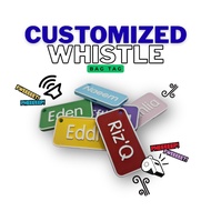 Customized Name Whistle Bag Tag | Personalized Name Tag | Custom School Bag Tag | Kids Backpack Tag 