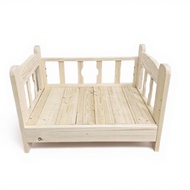 Elevated Dog Bed Wooden Pet Bed Frame Comfortable Pet House Indoor Pet Supplies