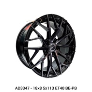【Installation Available】AD-3347 AEDEE 18 INCH 18X8 5X113 ET40 BE-PE READY STOCK SPORT RIM