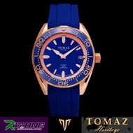 TOMAZ Watch TRIDENT GR03A-D7 [Blue/Rosegold] Red Silicone Strap / New / Authentic / Original / Ready