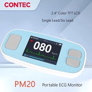 Contec PM20 Medical Diagnostic ecg electrocardiogram handheld 1/6 Leads Ecg monitor with analyzer